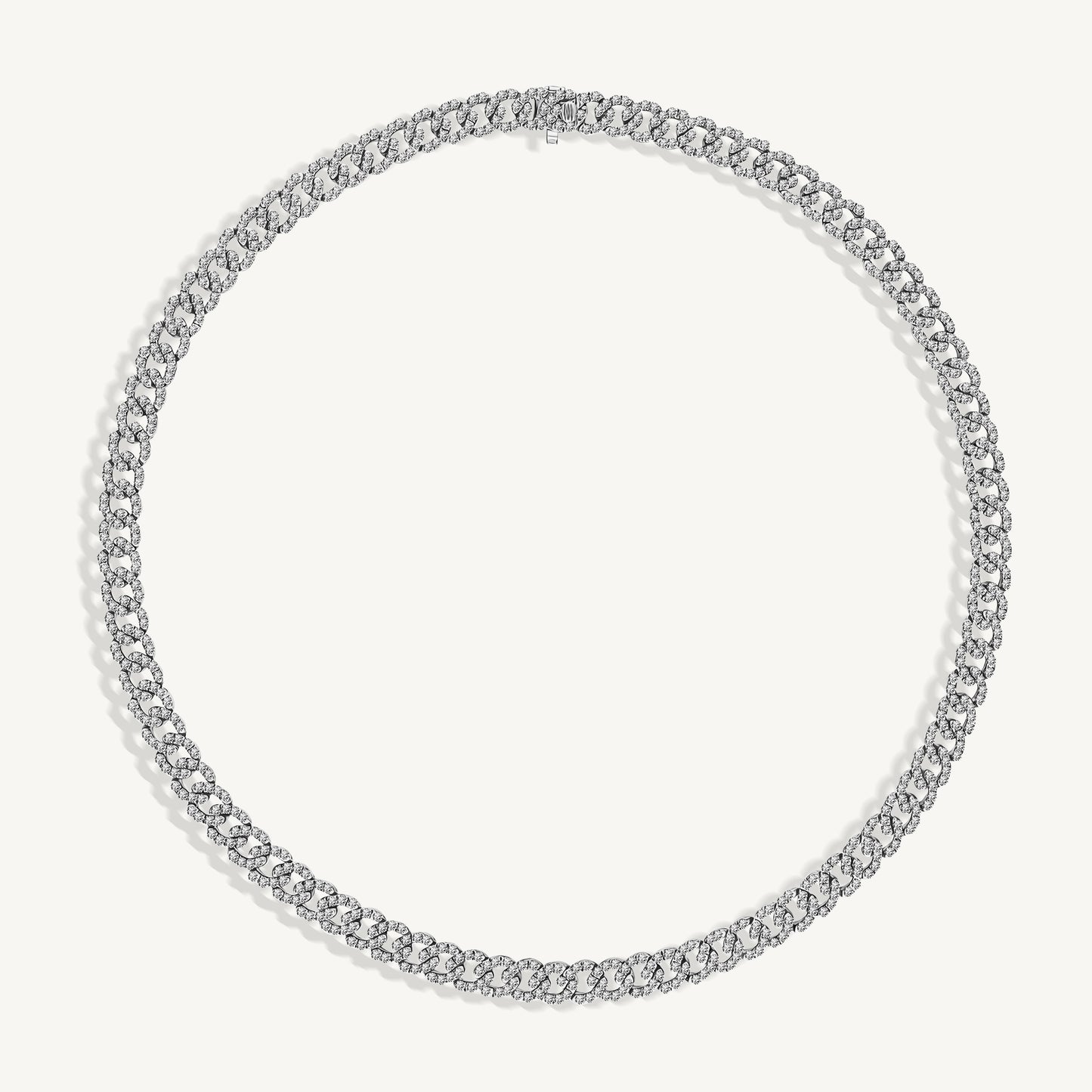 Petite Pave Diamond Cuban Chain Necklace