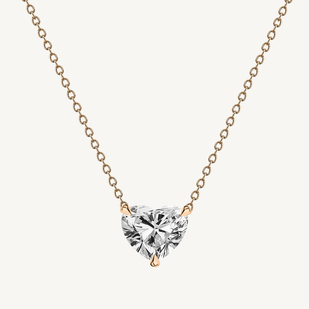 Heart Diamond Pendant Necklace