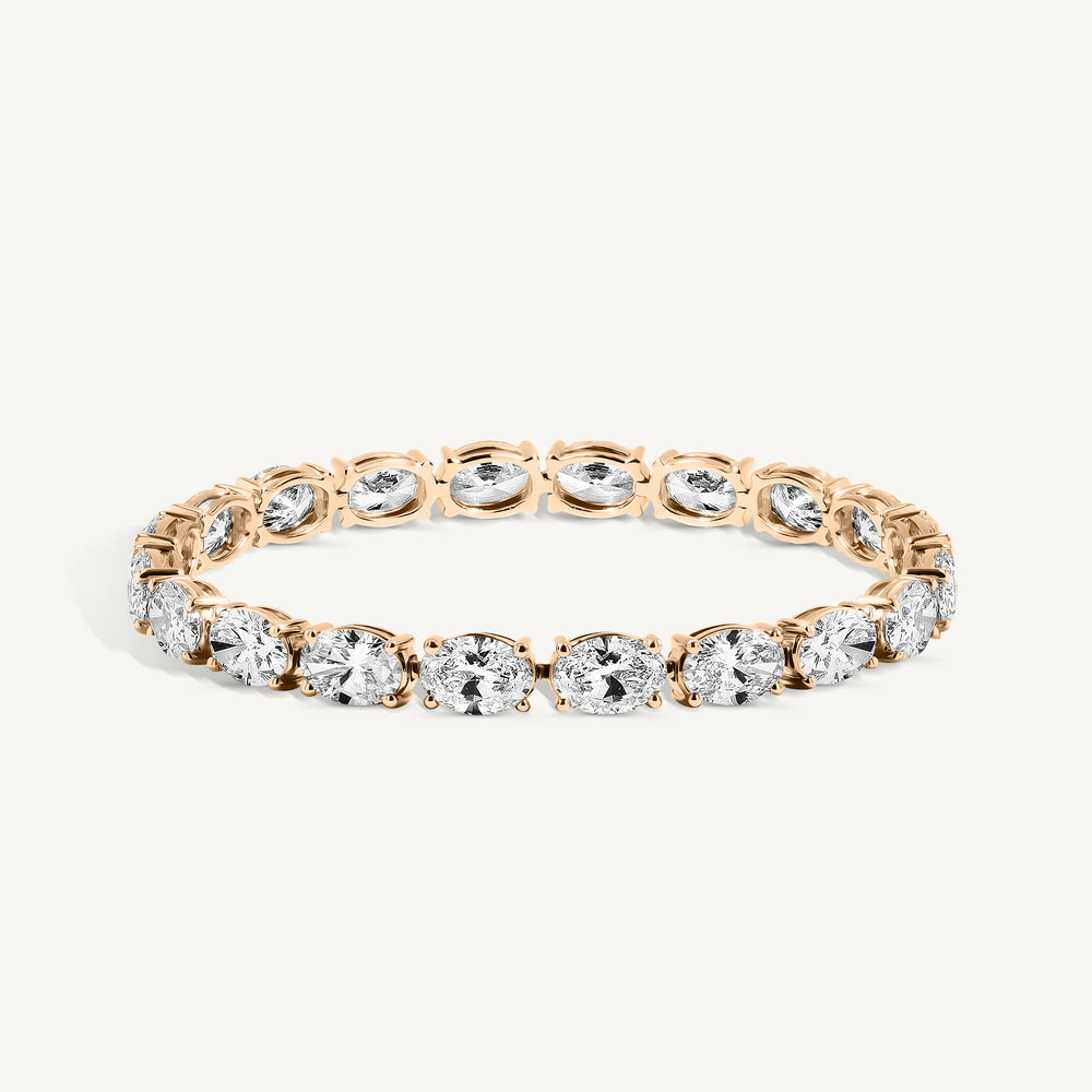 East West Oval Diamond Tennis Bracelet