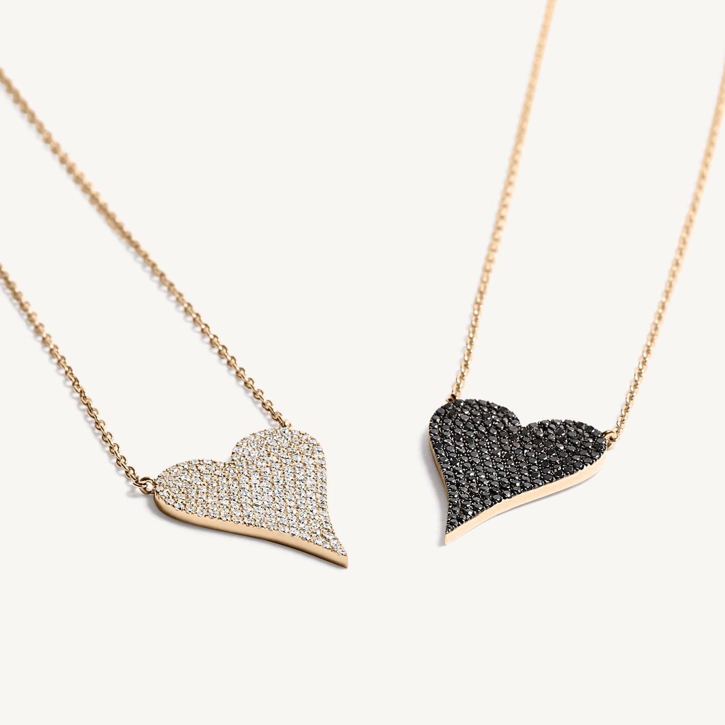 
                  
                    Large Pave Diamond Heart Necklace
                  
                