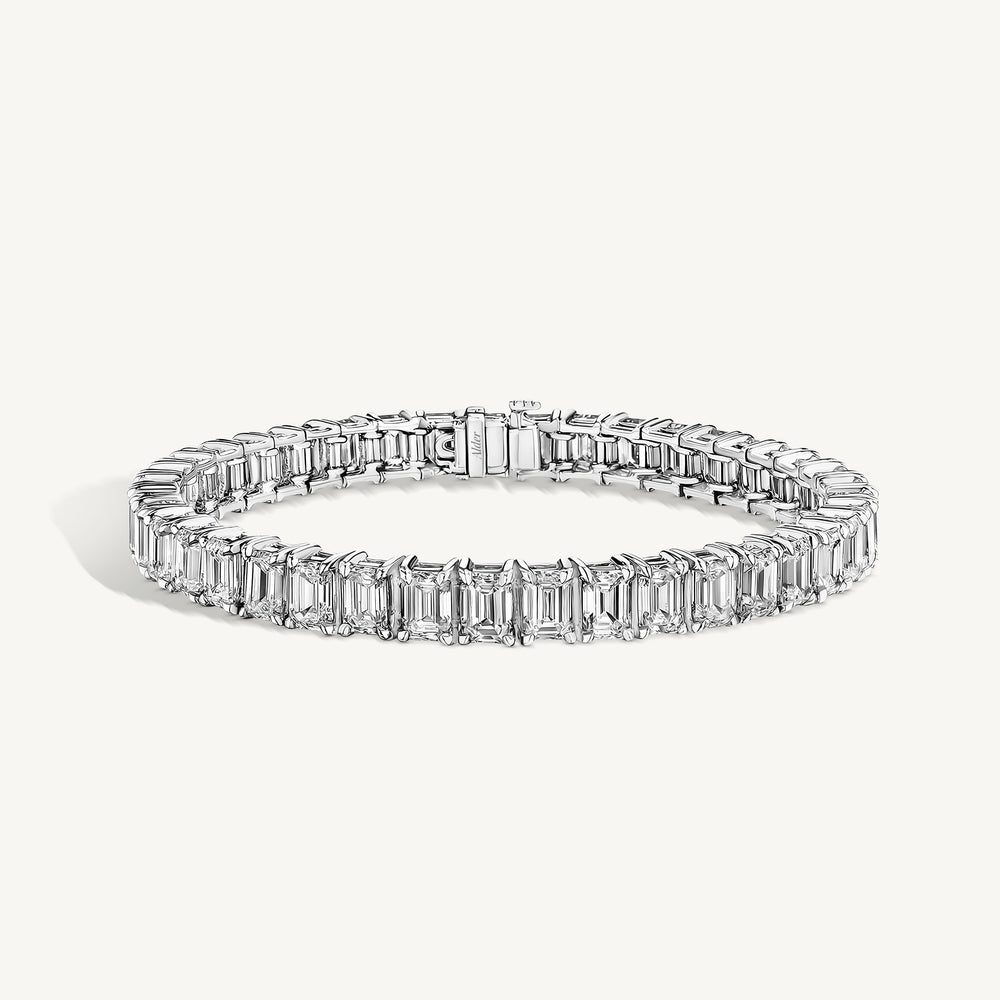 Emerald Cut Diamond Tennis Bracelet