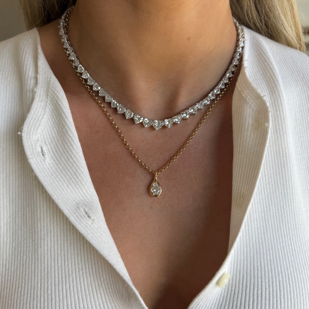 
                  
                    Pear Diamond Lunar Pendant Necklace
                  
                