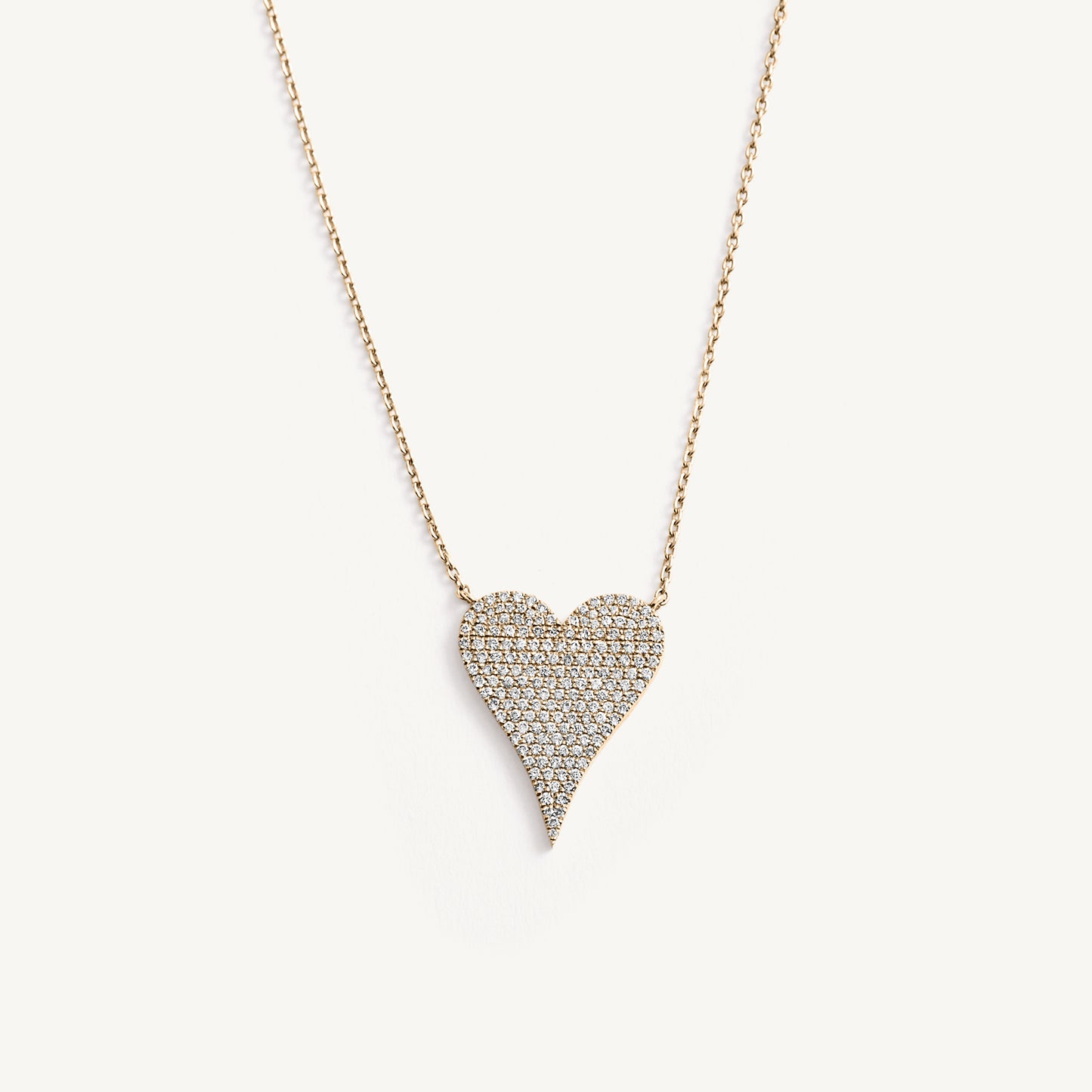 
                  
                    Large Pave Diamond Heart Necklace
                  
                