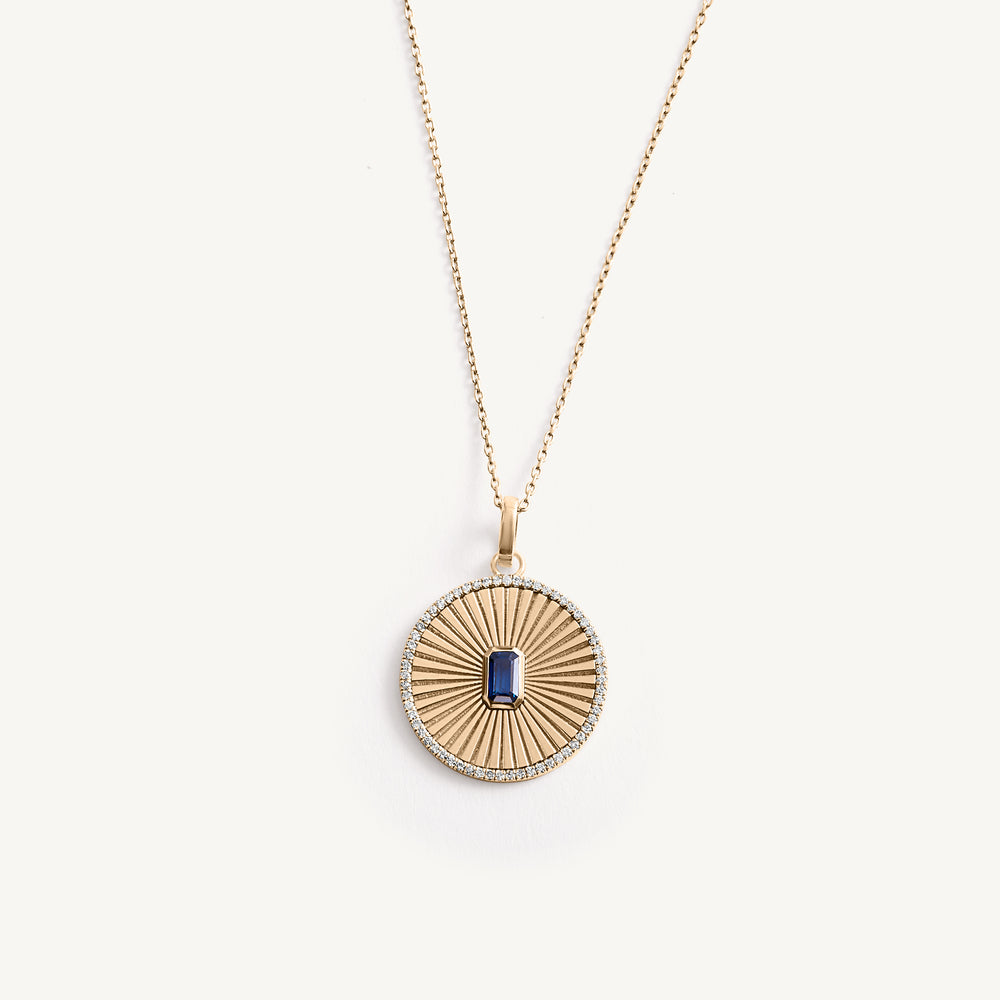 
                  
                    Sapphire Diamond Fluted Disc Charm
                  
                