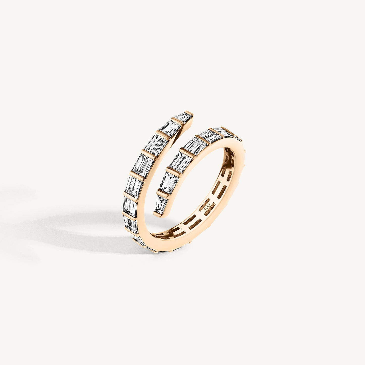 Baguette Diamond Bypass Ring