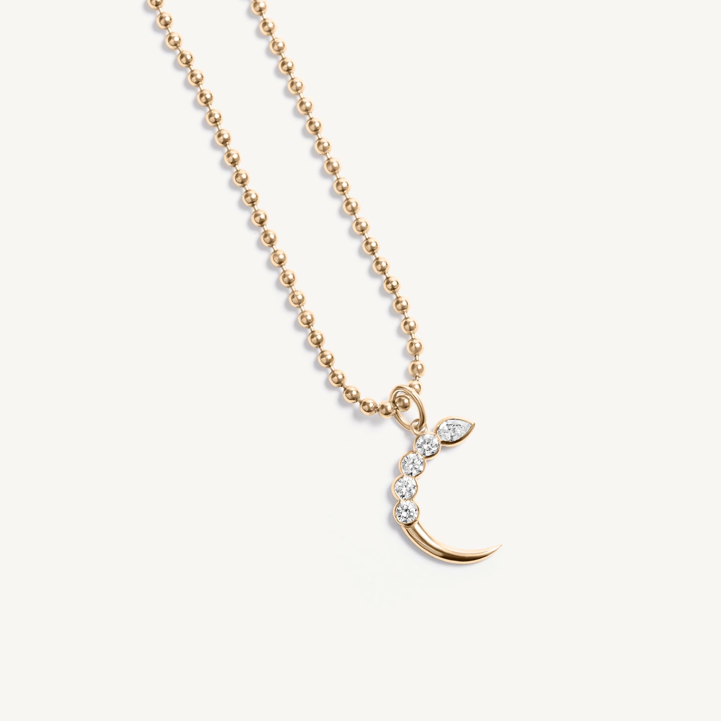 Diamond Crescent Moon Charm