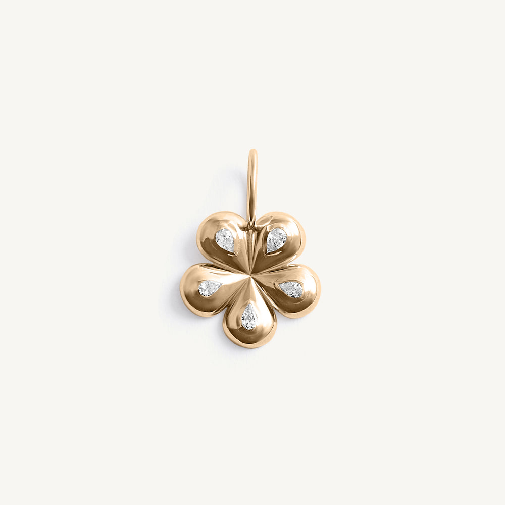 
                  
                    Petite Flower Pear Diamond Charm
                  
                